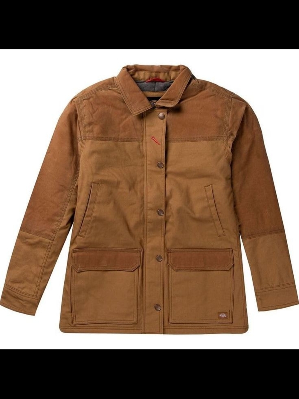 Women's Dickies Waxed Canvas Cargo Jacket in Brown